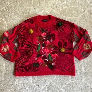 33 Degrees | Sweaters | 33 Degrees Flamingo Ugly Sweater | Poshmark